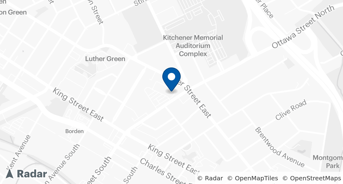 Map of Dairy Queen Location:: Ottawa Street Plaza, Kitchener, ON, N2H 3K5